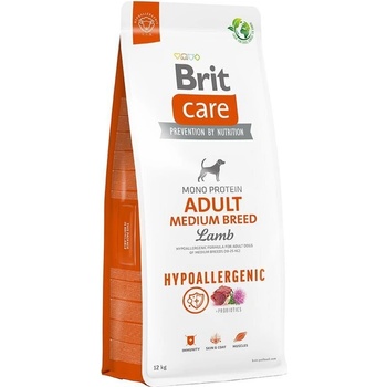 Brit Dog Hypoallergenic Mono Protein Adult Medium Breed, монопротеинна, с агнешко месо и бял трън 1 кг