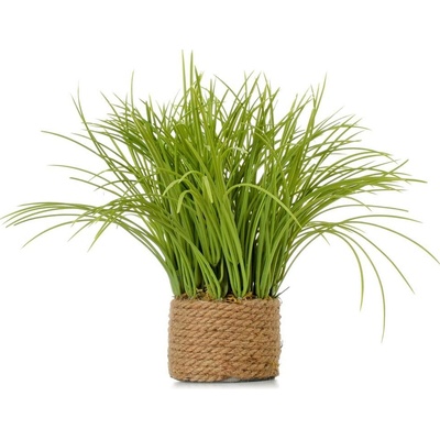OKRASNÁ TRÁVA V JUTOVOM KVETINÁČI 28CM