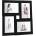 vidaXL Фоторамка колаж за 4 снимки (10х15 см), черна, МДФ (332774)