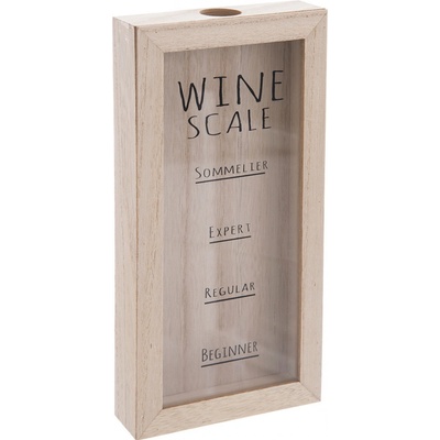 Koopman Dekorace dřevo Wine Scale 30 x 15 cm X07499