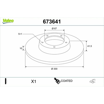 Brzdový kotúč VALEO 673641