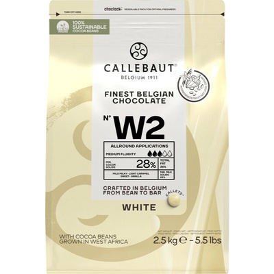 Callebaut Poleva čokoládová bílá 28% 2,5 kg