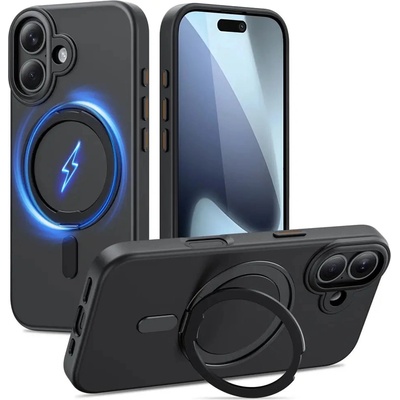 Tech-Protect Калъф Tech-Protect MagRing MagSafe за iPhone 17 - черен мат (5906302330096)