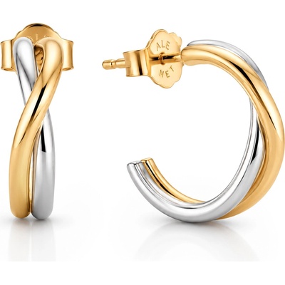 Pandora Bicolor polkruhové náušnice Essence Shine 263880C00
