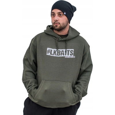 Mikina rybářská s kapucí LK Baits zelená New