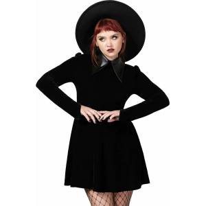 KILLSTAR дамска рокля KILLSTAR - Cathedral II Skater- Черен - KSRA008287