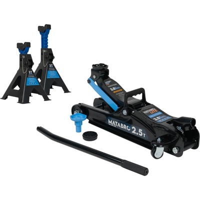 Matabro Hydraulický nízkoprofilový zdvihák 2,5 t s podperami 3 t