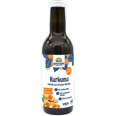 Govinda Bio kurkumový nápoj z čerstvých kořenů 250 ml