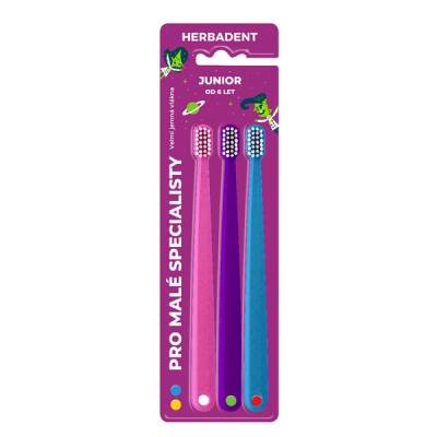 Herbadent Triplepack Kids zubní kartáček s ultrajmnými vlákny