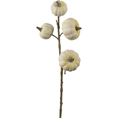 Umělá květina Dýňová větev 63cm, krémová