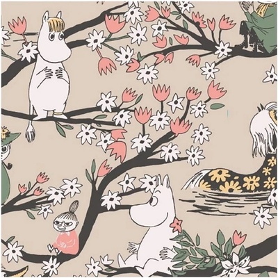 Moomin Servítky Falls in Love pieskové 33x33cm 20ks