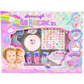 Robetoy Детски Комплект от светещи лакове, uv лампа и аксесоари за забавен детски маникюр