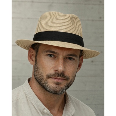 Krumlovanka letní klobouk Trilby 38042 natural