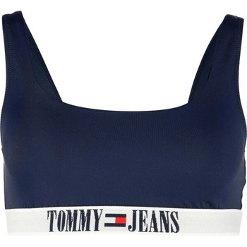 Tommy Jeans Plavková podprsenka mäkké košíky tmavomodrá