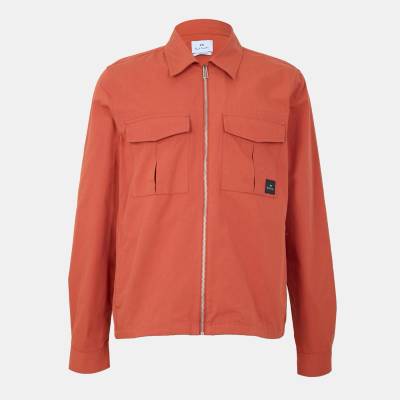 Ps paul smith Риза с дълъг ръкав PS PAUL SMITH Men's Cotton Zip Long Sleeve Overshirt - Orange 19