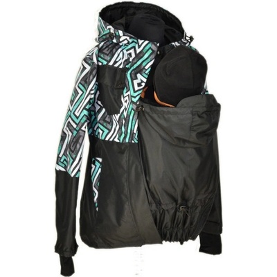 Shara softshellová členěná zimní bunda pro přední nošení kratší černá/grafiti – Sleviste.cz