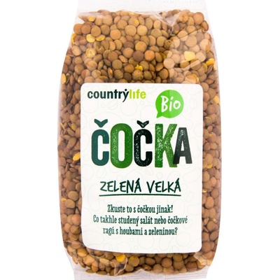 Country Life Bio šošovica zelená velká 0,5 kg