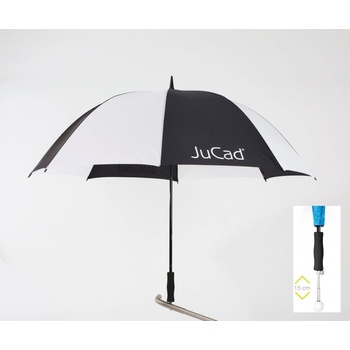 Jucad Telescopic Umbrella čierna-biela