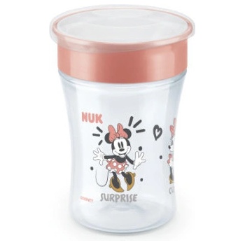 Nuk hrneček Magic Minnie Mouse s 360° okrajem na pití červený 230 ml