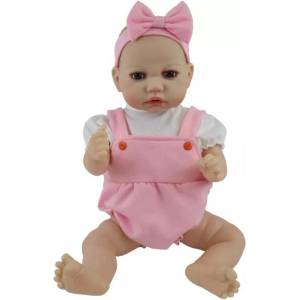 Man Yuk Toys Реалистична бебе кукла момиче с аксесоари - 43 см (qm24014)