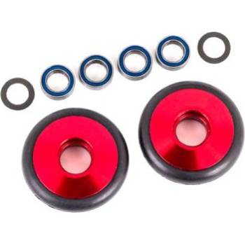 Traxxas колела wheelie алуминиеви червено анодирани (2)