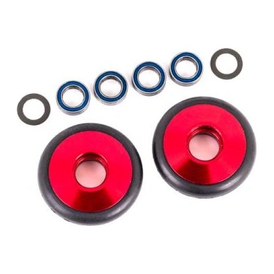 Traxxas колела wheelie алуминиеви червено анодирани (2)