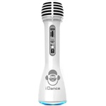 iDance Детски Bluetooth микрофон със светлини и тонколона, бял