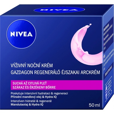 Nivea Visage regenerační noční krém pro suchou a citlivou 50 ml