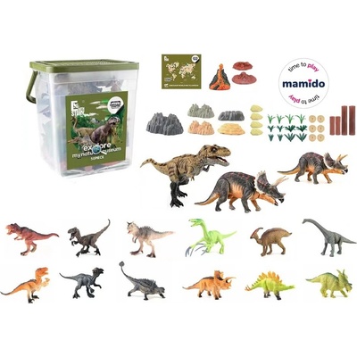 Mamido Mamido Veľká súprava dinosaurov v boxe Dinosaur Chapter XL 50 dielov