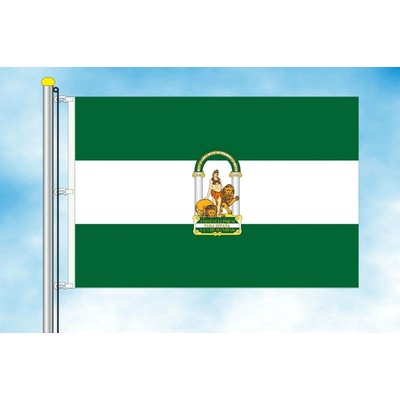 LIBEA, s.r.o. Andalusie vlajka Rozměr: 100×150 cm, Uchycení: Karabiny na stožár