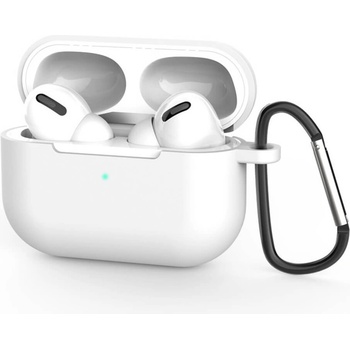 Techsuit Силиконов калъф с карабинер за Apple Airpods Pro 3 - Techsuit Silicone Case (бял) (KF2356309)