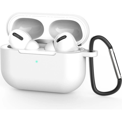 Techsuit Силиконов калъф с карабинер за Apple Airpods Pro 3 - Techsuit Silicone Case (бял) (KF2356309)