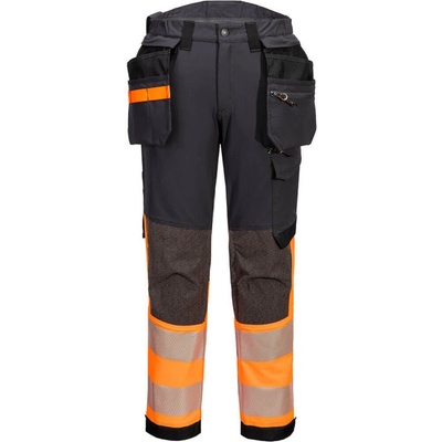 Portwest Kalhoty Stretch Holster EV442 Hi Vis reflexní do pasu POR EV442OMS28 Oranžovášedá