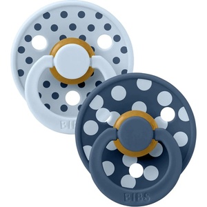BIBS Залъгалки Bibs - Colour Studio Polka Baby, 6-18 м, 2 броя, Blue/Steel Blue (12034104) - baby