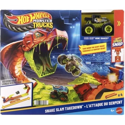 Mattel Hot Wheels: Monster Trucks - Комплект писта „Змийска захапка (JJN44)