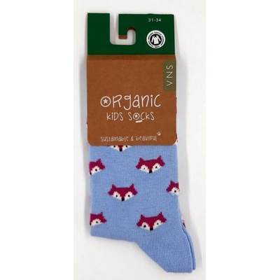 VNS Organic kids Fox sky blue Organic socks