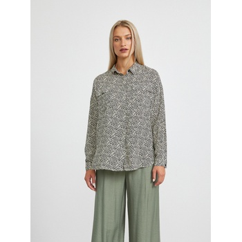 ZOOT. lab Черно-кремава дамска свободна риза с шарки METROOPOLIS на ZOOT. lab Ingrid ZOOT. lab | Byal | ЖЕНИ | XS