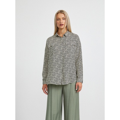 ZOOT. lab Черно-кремава дамска свободна риза с шарки METROOPOLIS на ZOOT. lab Ingrid ZOOT. lab | Byal | ЖЕНИ | XS