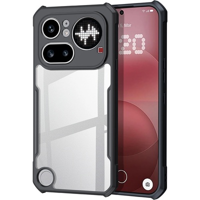 Nothing XUNDD Прозрачен Калъф за Nothing Phone (4a) Pro - TPU+Акрил, Airbag, 0.8mm защита, Черен