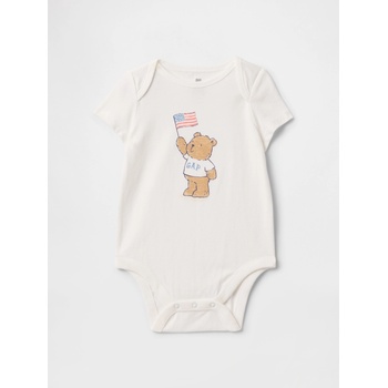 GAP Бебешко боди с лого Gap GAP | Byal | Момичешки | 74-80