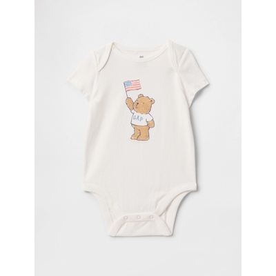 GAP Бебешко боди с лого Gap GAP | Byal | Момичешки | 74-80