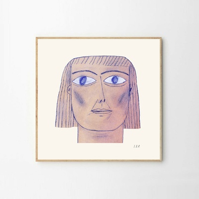 Moikka Plagát Blue Lady by Stine Belden Røed 70x70cm