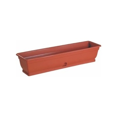 Heidrun Plastový kvetináč s podmiskou Bell 80x20x17cm terakota
