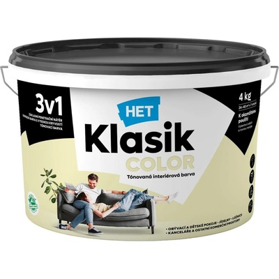 Het Klasik color 4kg 0658 žlutý pastelový