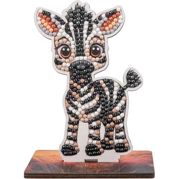 Craft Buddy Комплект за диамантена бродерия Craft Buddy - Crystal Art Buddies, Зебра (CBCAFGR-31GEN041)