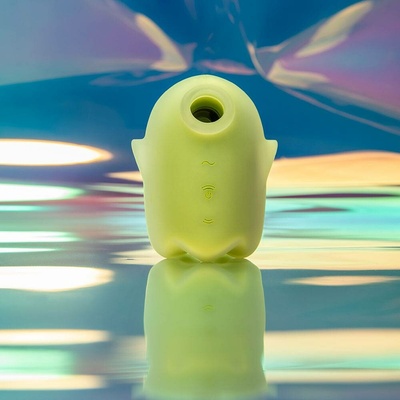 Satisfyer Glowing Ghost na klitoris s technologií Air Pulse žlutý