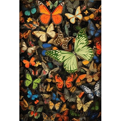 1 dílné obrazy Motýli Velikost 70 x 140cm