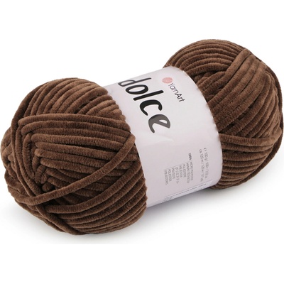 Pletací žinylková příze Dolce 100 g Varianta: 38 (791) hnědá ořechová, Balení: 1 ks 42108/79186/275999