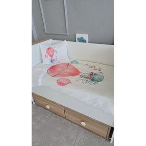 Babyhome Yuar6 Спален комплект от 4 части Цвят Зайче с балон