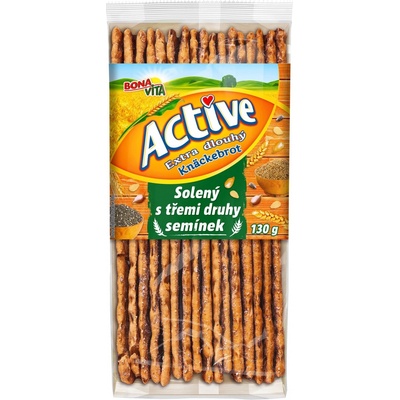 Bonavita Extra dlhý knäckebrot solený s tromi druhmi semienok 130 g